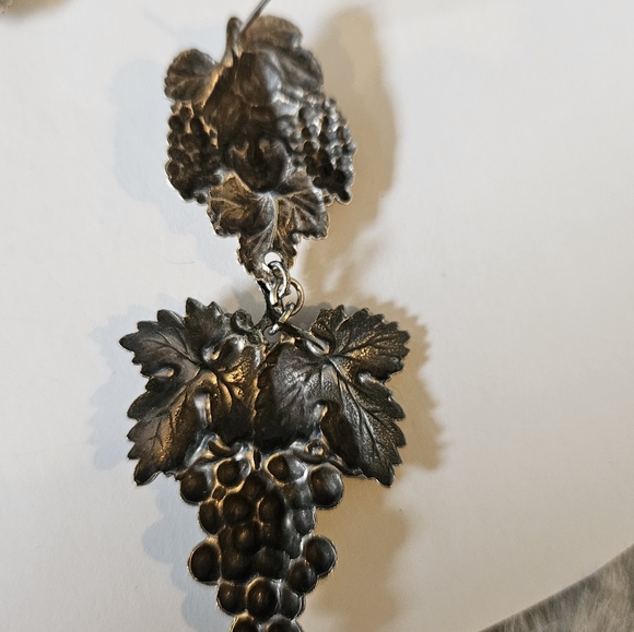 Amazing Vintage Art Nouveau Silver Plated Earrings - Picture 8 of 10